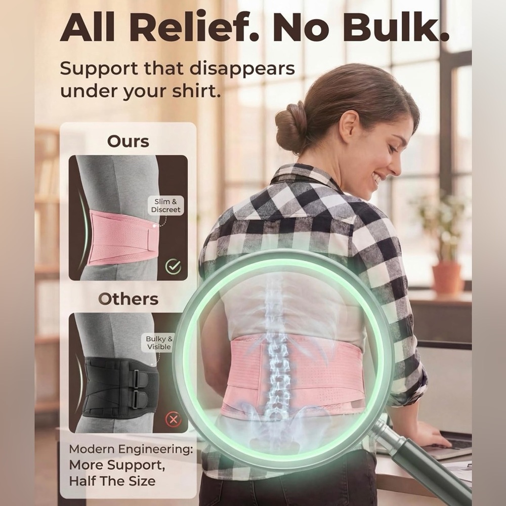 Sparthos Pink Lumbar Support Brace - Picture 3 of 8